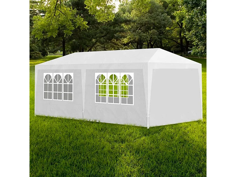 Tente de réception 3 x 6 m Blanc