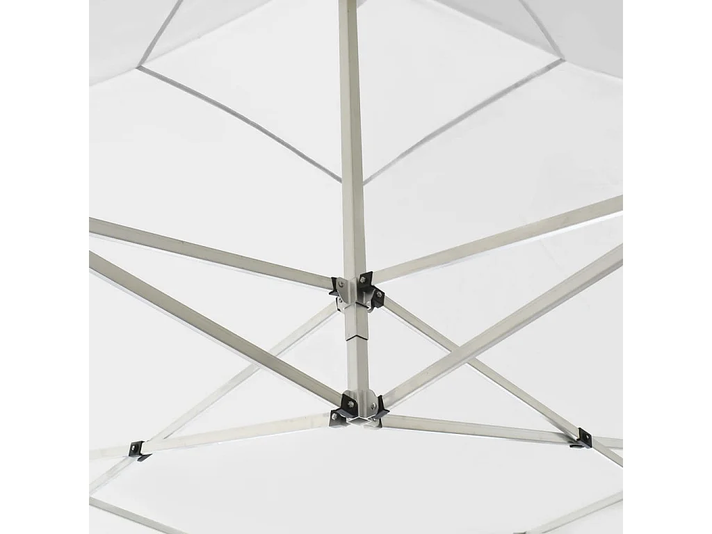 Tente de réception pliable Aluminium 2 x 2 m Blanc