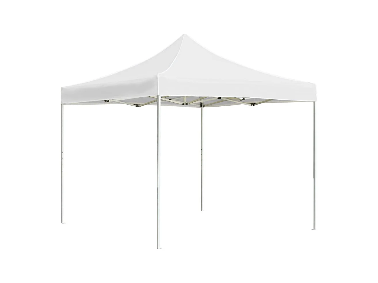 Gazebo Professionale Pieghevole Alluminio 2x2 m Bianco