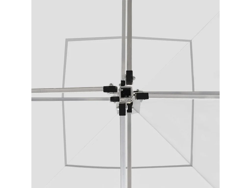 Tente de réception pliable Aluminium 2 x 2 m Blanc