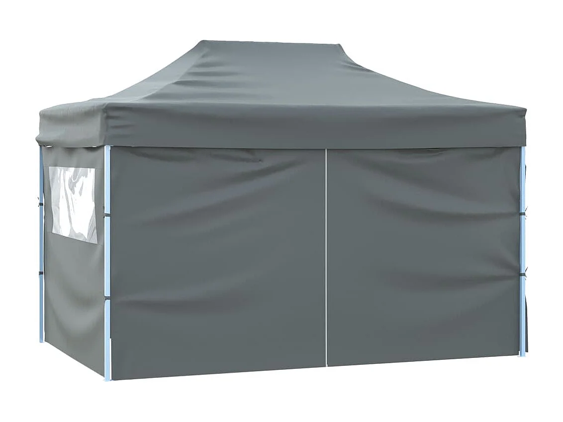 Carpa pleglable Pop-up con 4 paredes 3x4,5 m gris antracita