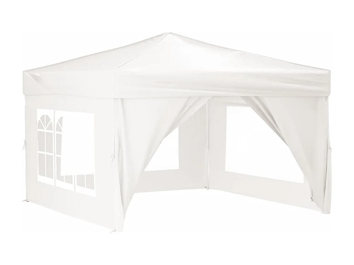 Tenda per Feste Pieghevole con Pareti Laterali Bianco 3x3 m