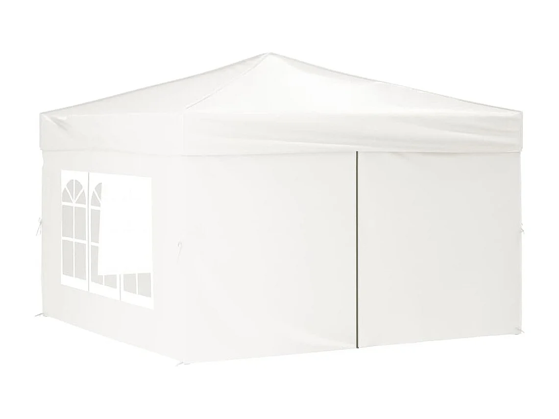 Tente de réception pliable avec parois Blanc 3x3 m