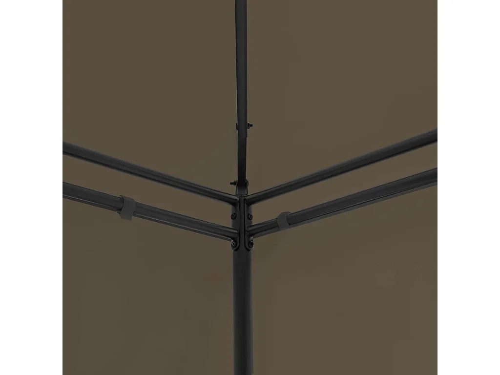 Belvédère avec rideaux 600x298x270 cm Taupe 180 g/m²