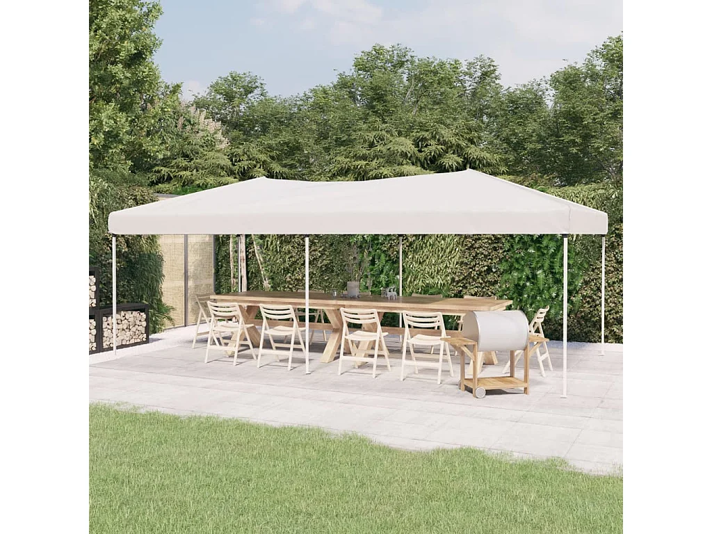 Tente de réception pliable Blanc 3x6 m