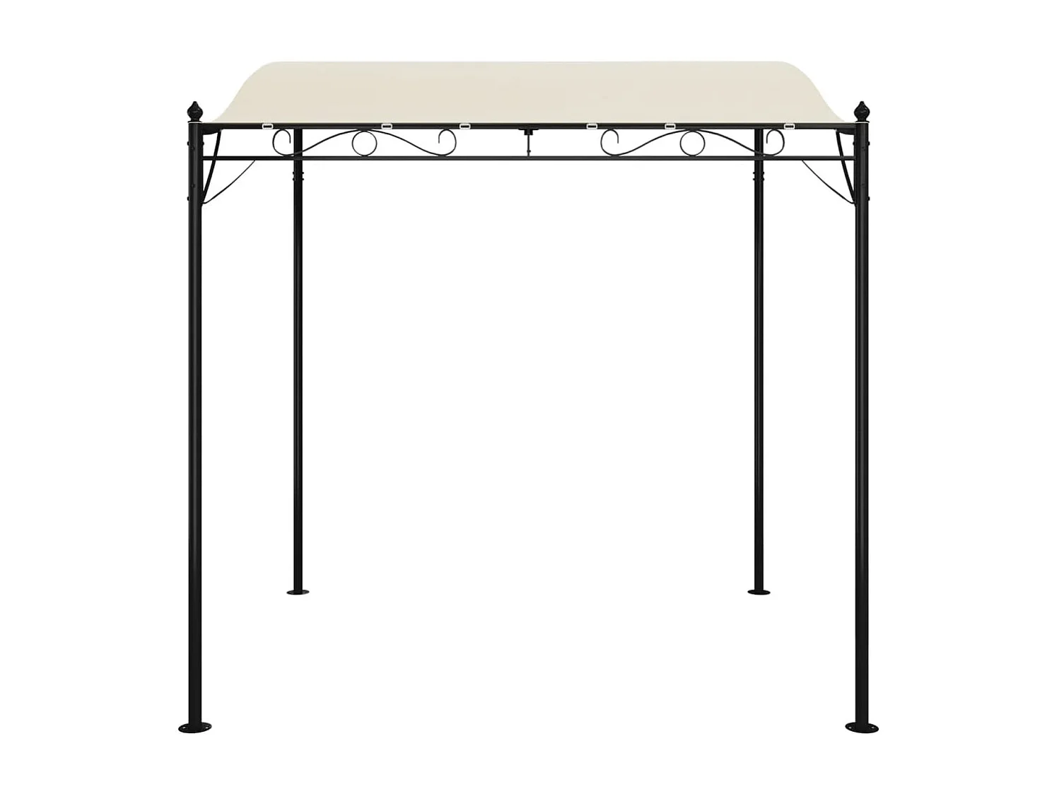 Auvent crème 2x2,3 m 180 g/m² tissu et acier