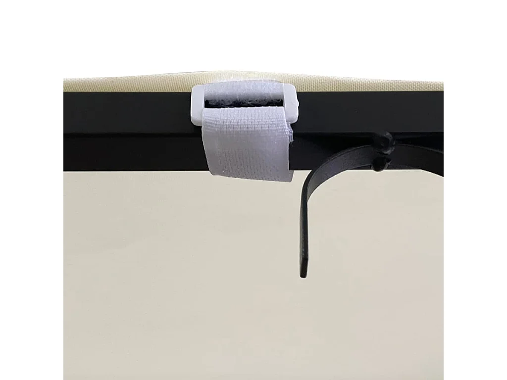 Auvent crème 2x2,3 m 180 g/m² tissu et acier