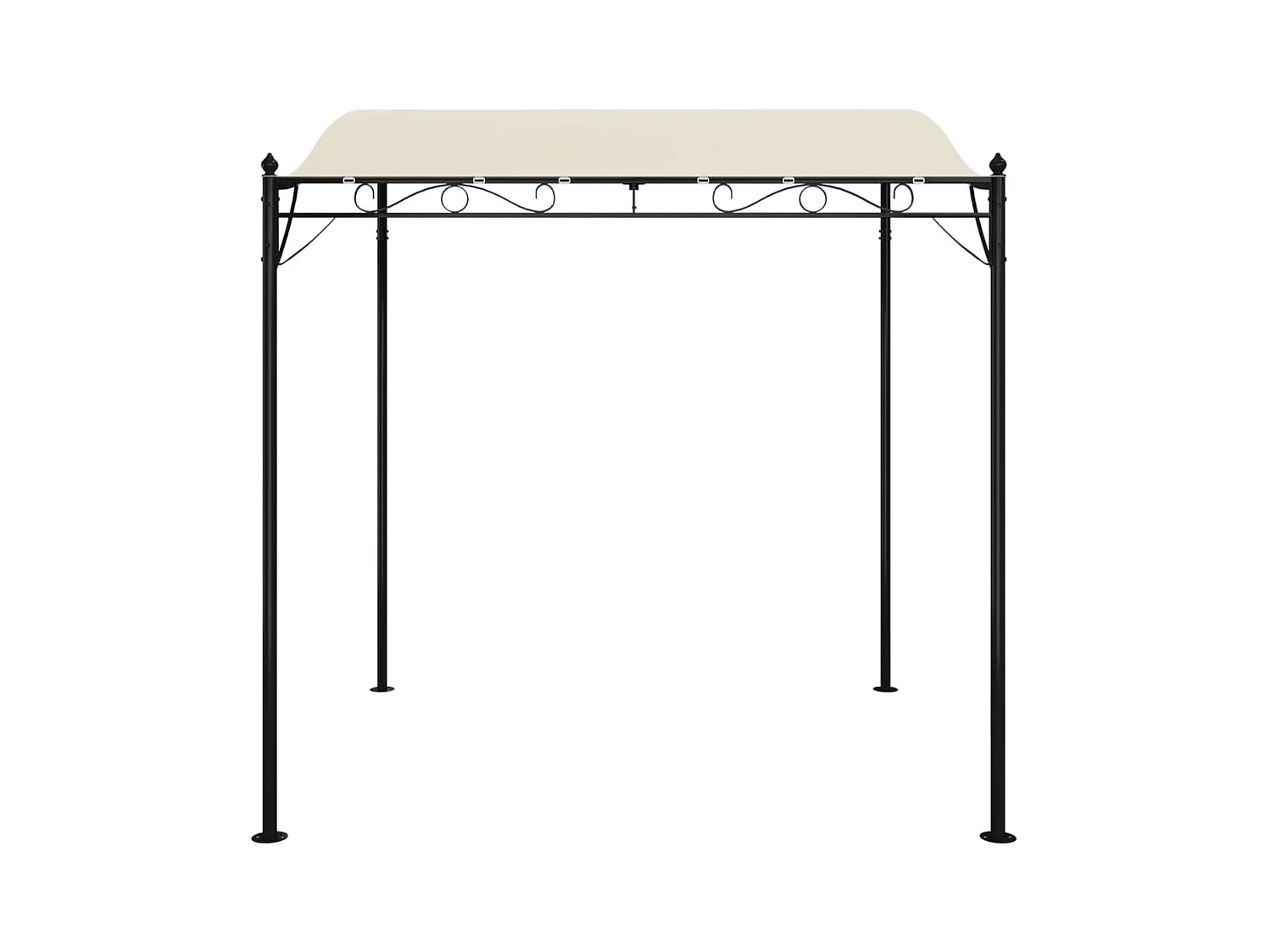 Tettoia Crema 2x2,3 m 180 g/m² Tessuto e Acciaio