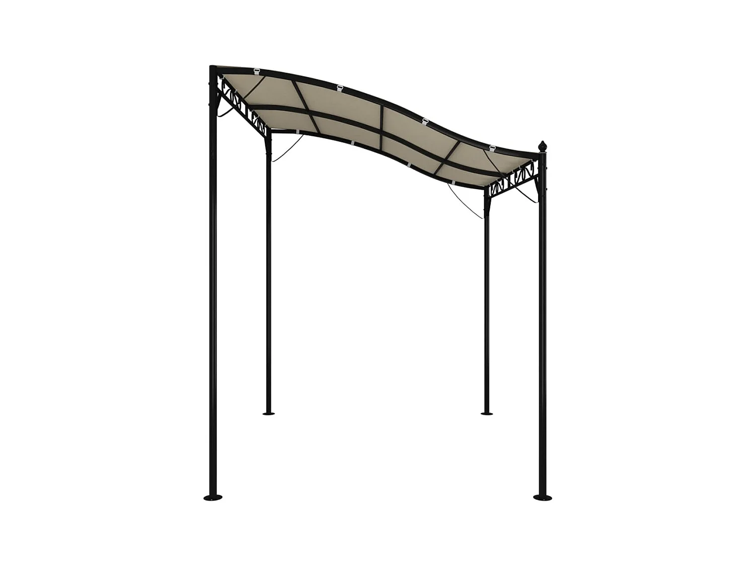 Tettoia Crema 2x2,3 m 180 g/m² Tessuto e Acciaio