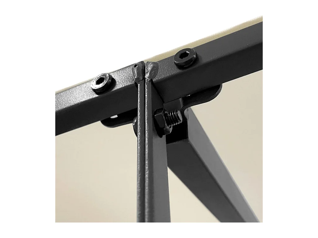 Tettoia Crema 2x2,3 m 180 g/m² Tessuto e Acciaio