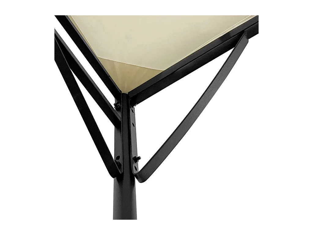 Tettoia Crema 2x2,3 m 180 g/m² Tessuto e Acciaio