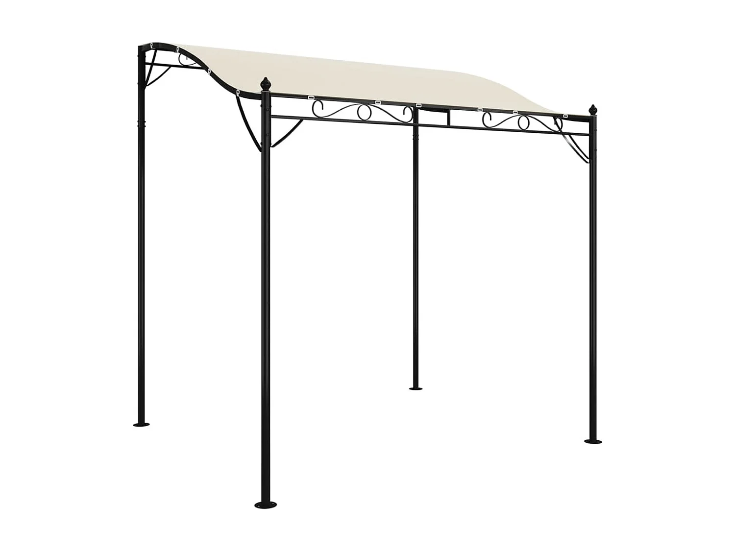 Markise Creme 2x2,3 m 180 g/m² Stoff und Stahl