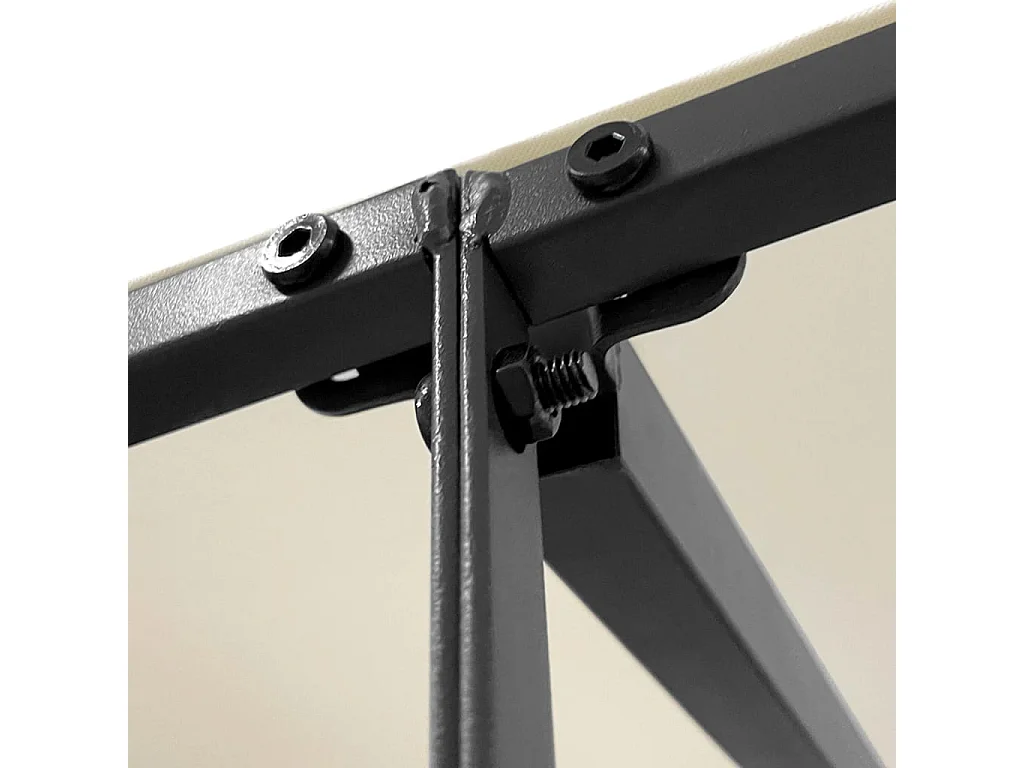 Markise Creme 2x2,3 m 180 g/m² Stoff und Stahl