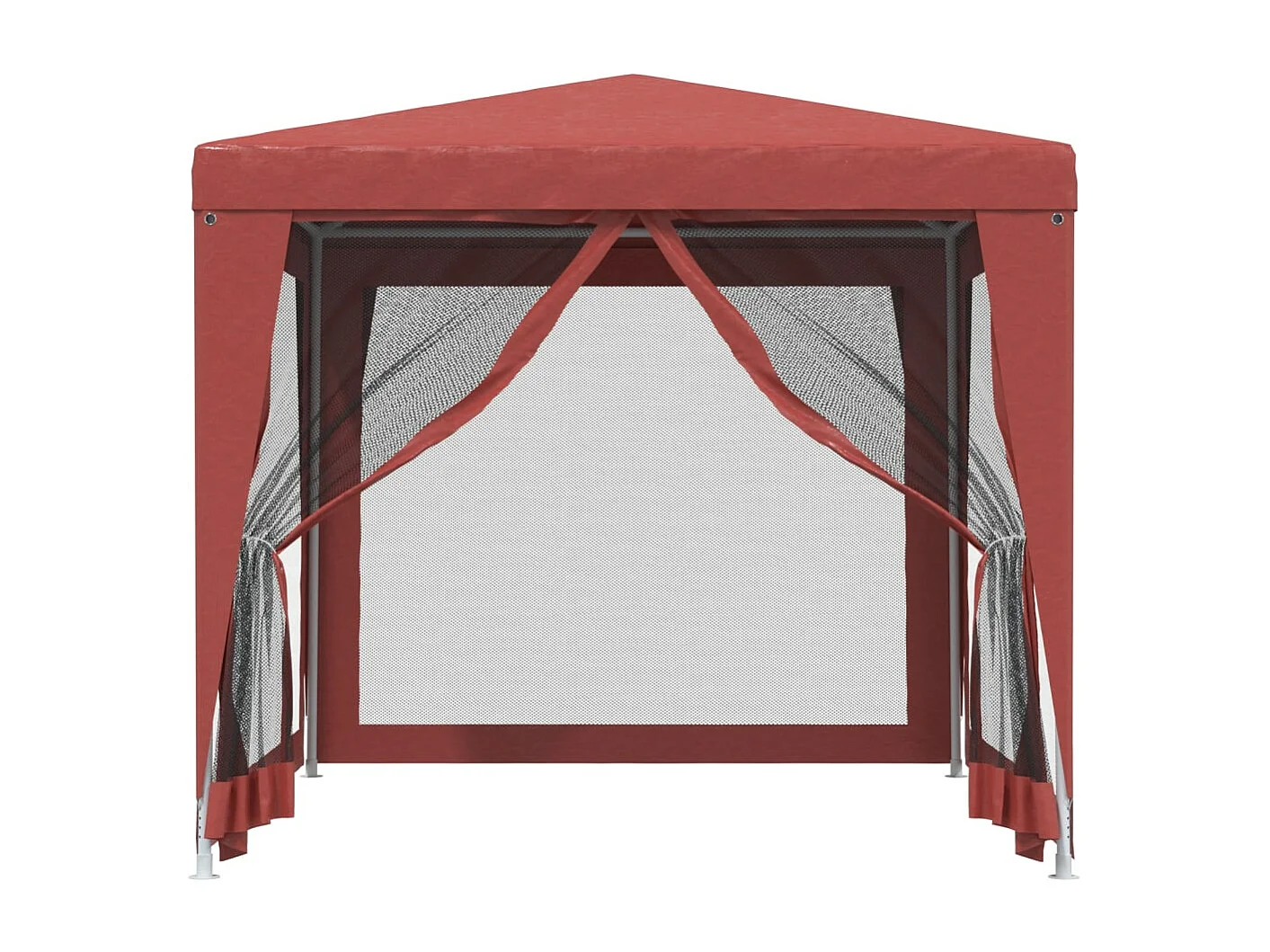 Tente de fête avec 4 parois latérales en maille Rouge 2.5x2.5 m