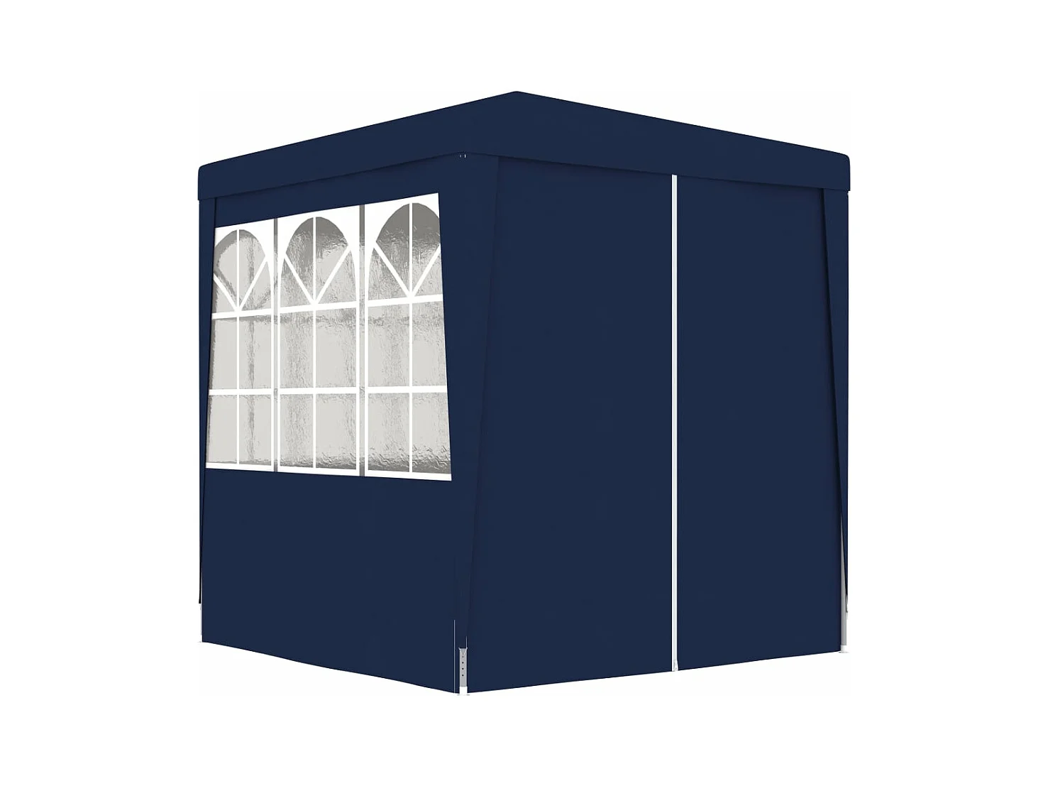 Profi-Partyzelt mit Seitenwänden 2×2m Blau 90 g/m²