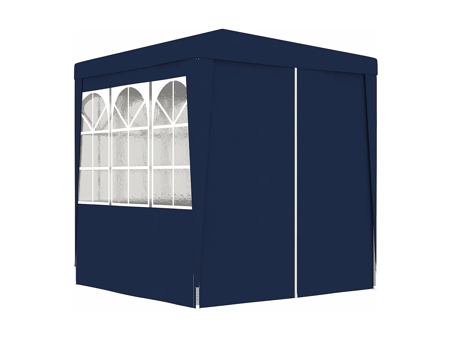 Tente de réception avec parois latérales 2x2 m Bleu 90 g/m²