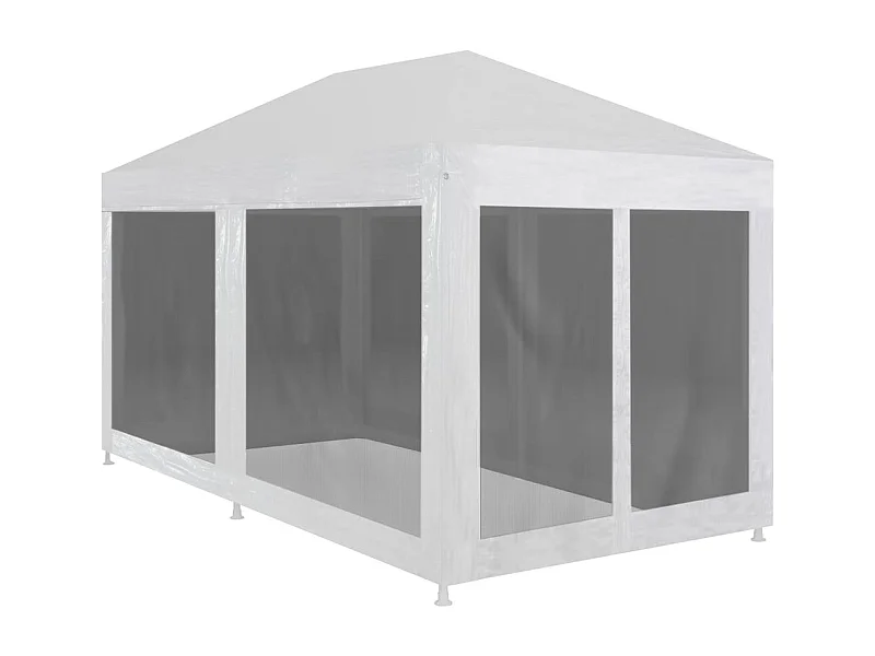 Partytent met 6 mesh zijwanden 6x3 m