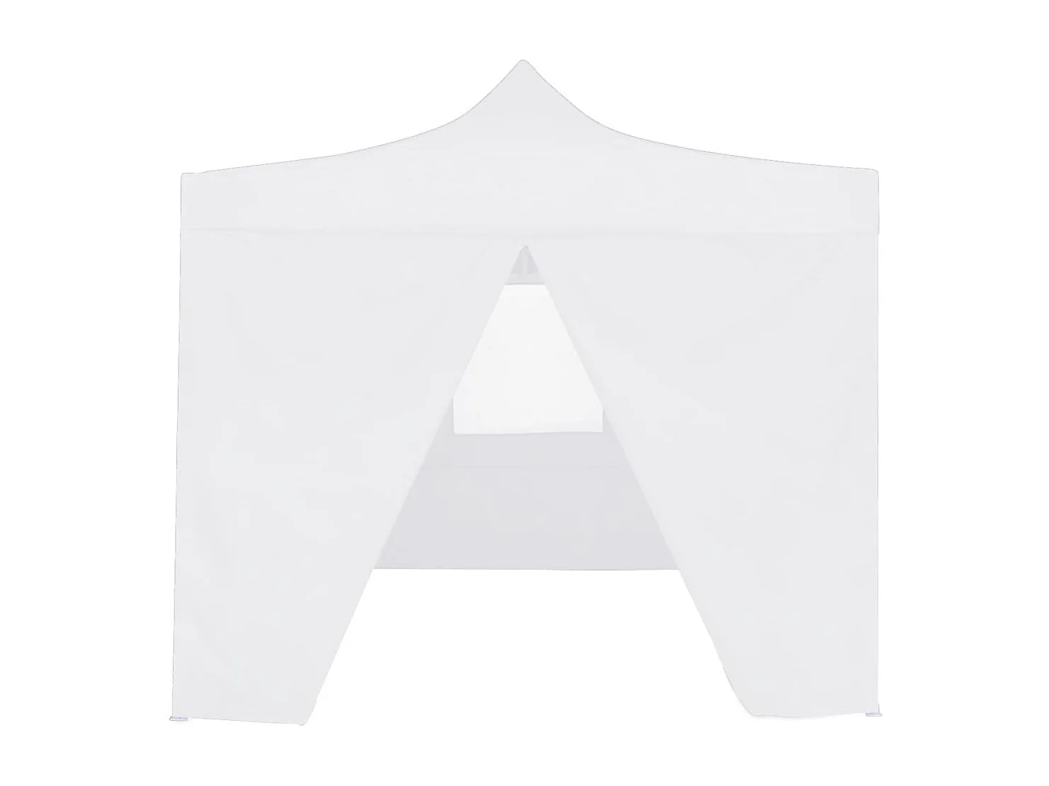 Gazebo Professionale Pieghevole 4 Pareti 3x3 m Acciaio Bianco