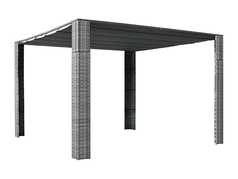 Gazebo/tenda de jardim com cortinas, 3,5 x 2,7 m