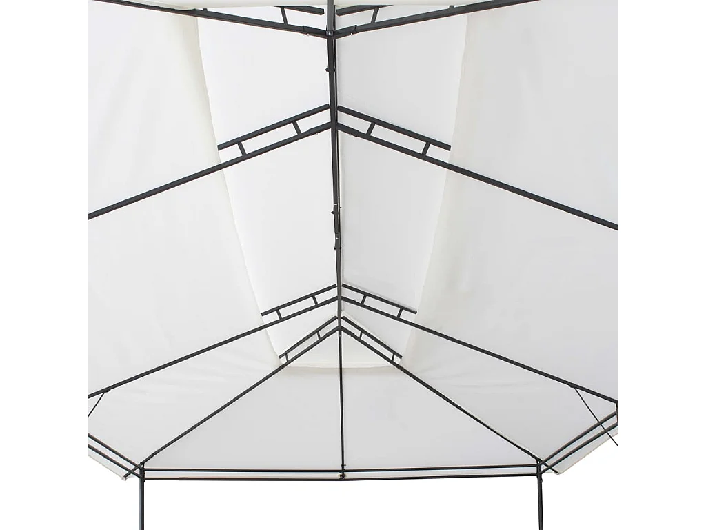 Gazebo com cortinas 600x298x270 cm 180g/m² branco