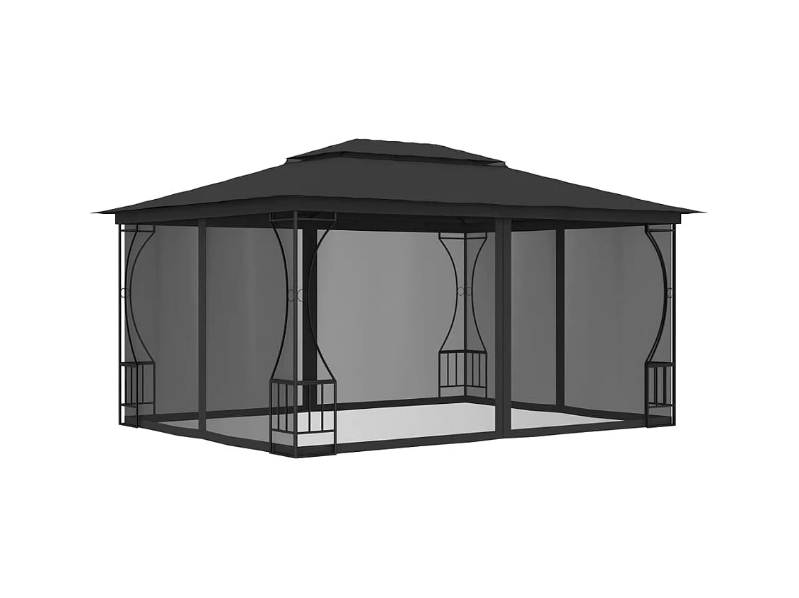 Tonnelle avec moustiquaire 300x400x265 cm Anthracite
