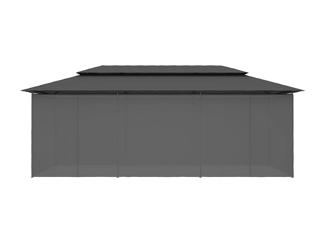 Belvédère avec rideaux 600x298x270 cm Anthracite