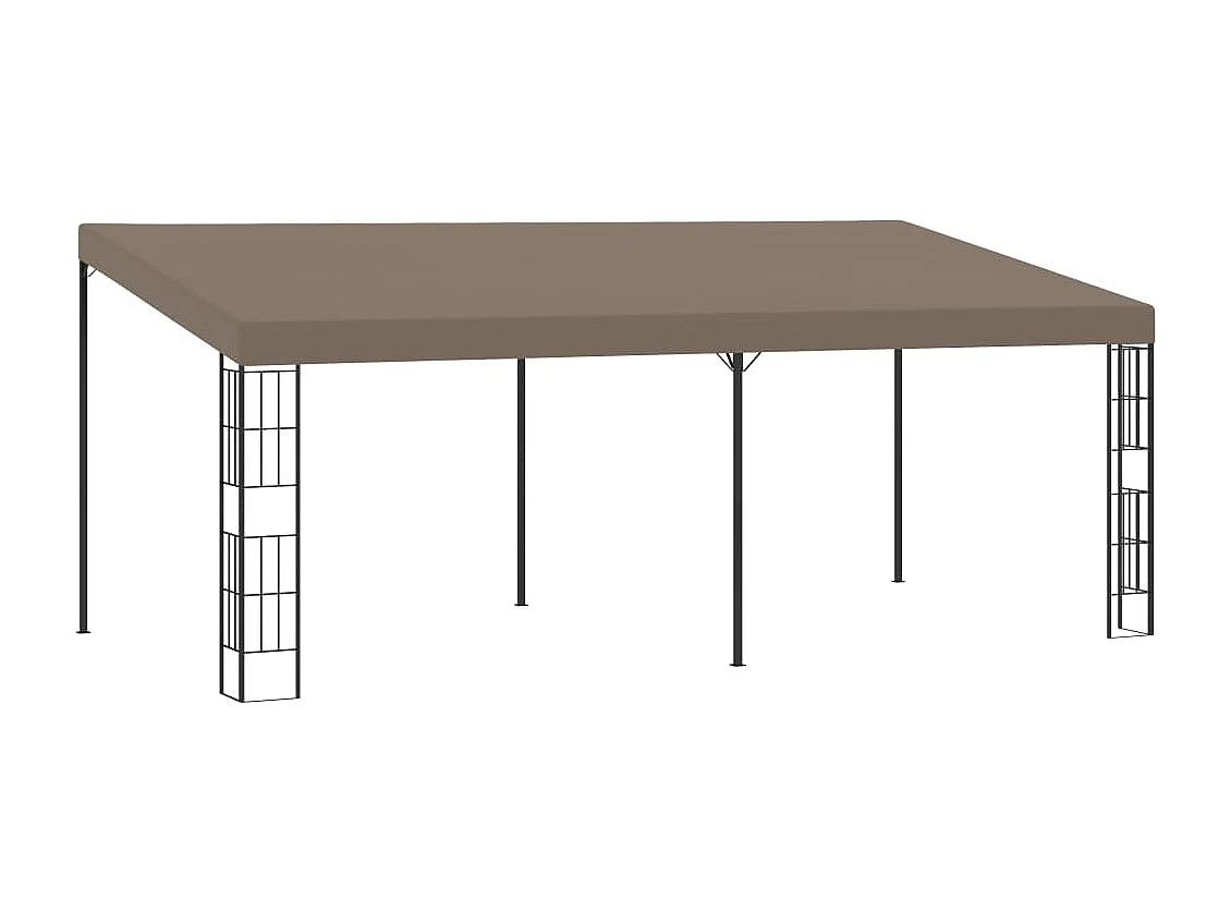 Wand-Pavillon 6x3 m Taupe Stoff