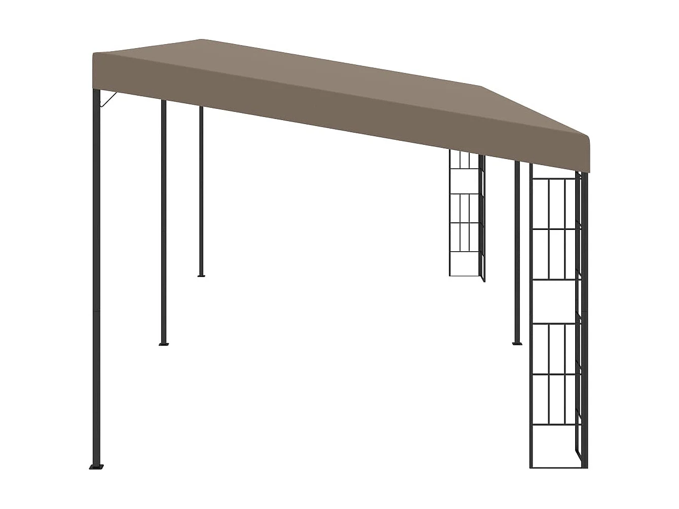 Wand-Pavillon 6x3 m Taupe Stoff