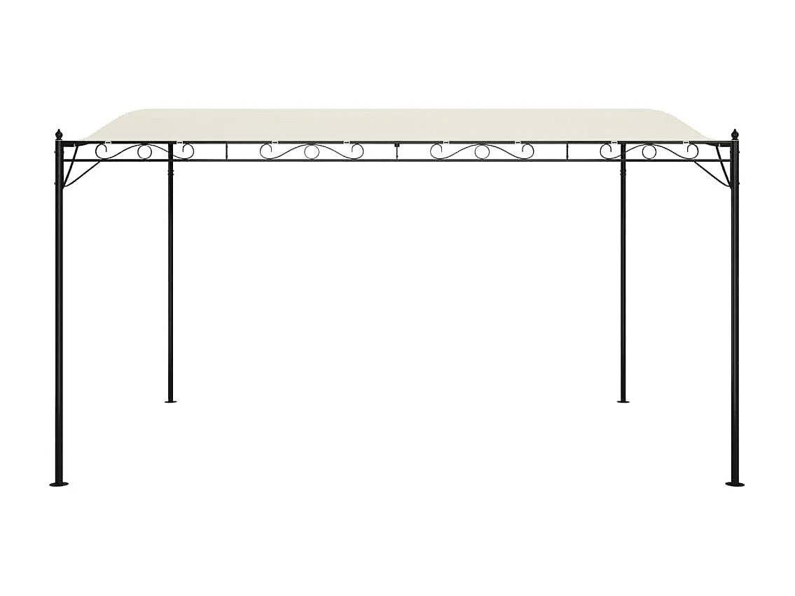 Auvent crème 4x3 m 180 g/m² tissu et acier