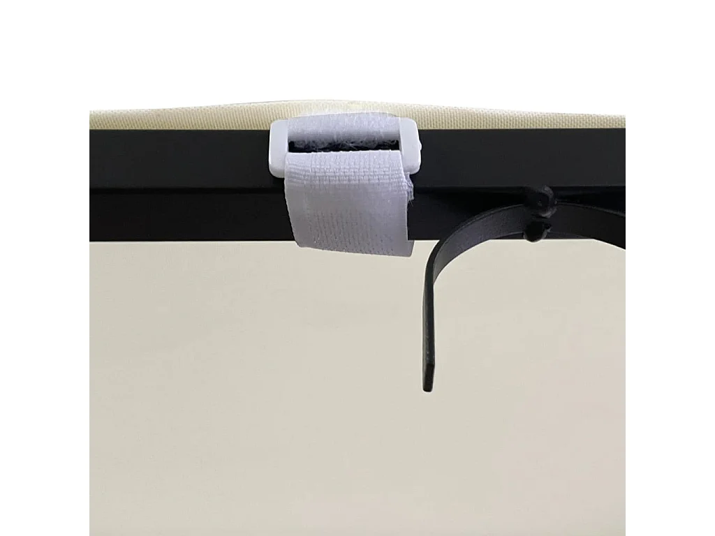 Auvent crème 4x3 m 180 g/m² tissu et acier