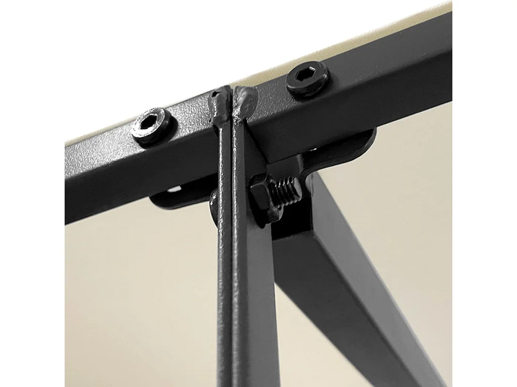 Auvent crème 4x3 m 180 g/m² tissu et acier