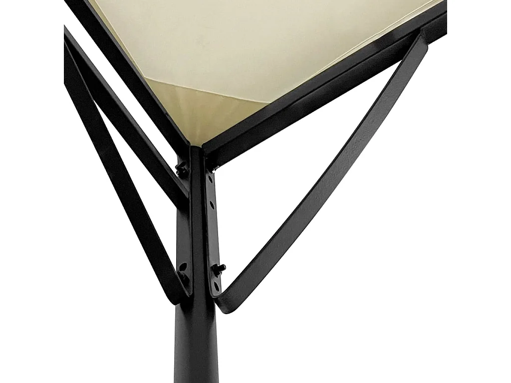 Auvent crème 4x3 m 180 g/m² tissu et acier