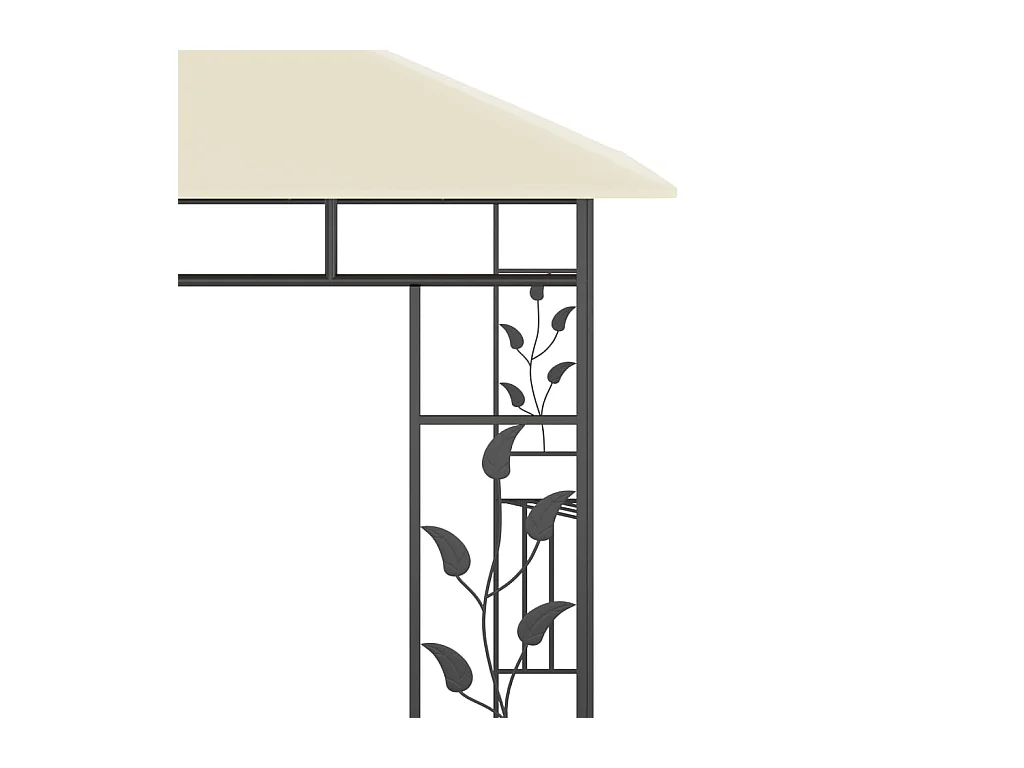 Tonnelle avec moustiquaire et lumières LED 3x3x2,73 m Crème