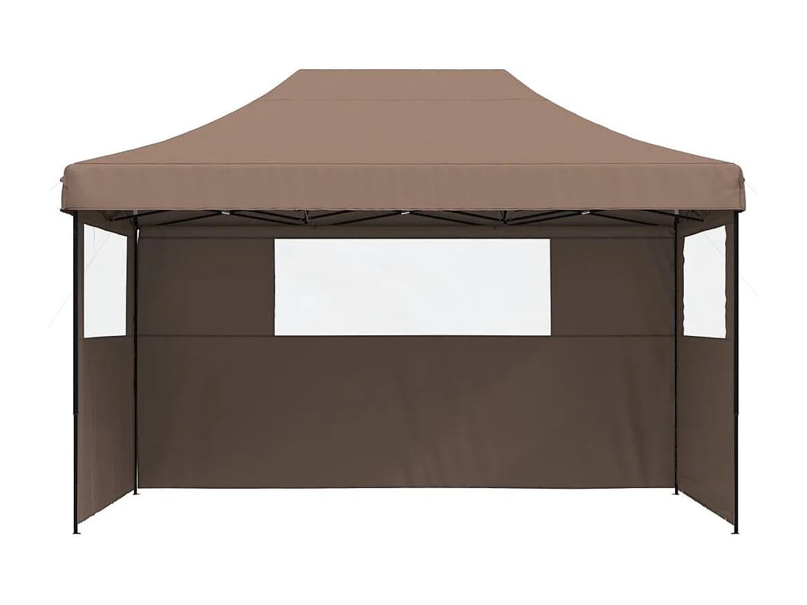 Tente de réception pliable escamotable avec 3 parois latérales