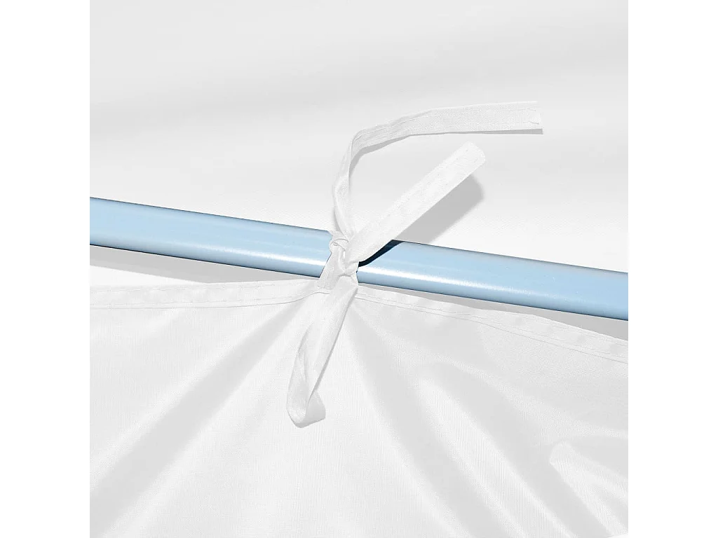 Tenda Pieghevole Pop-Up con 5 Pareti Laterali 3x9 m Bianca