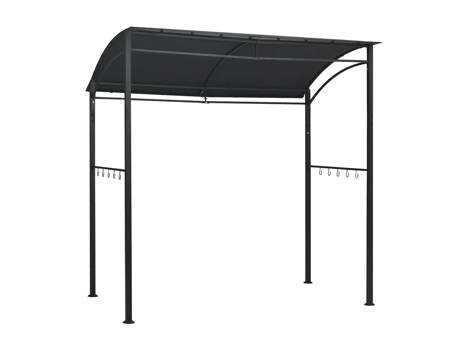 Gazebo de churrasco 215x150x220 cm aço antracite