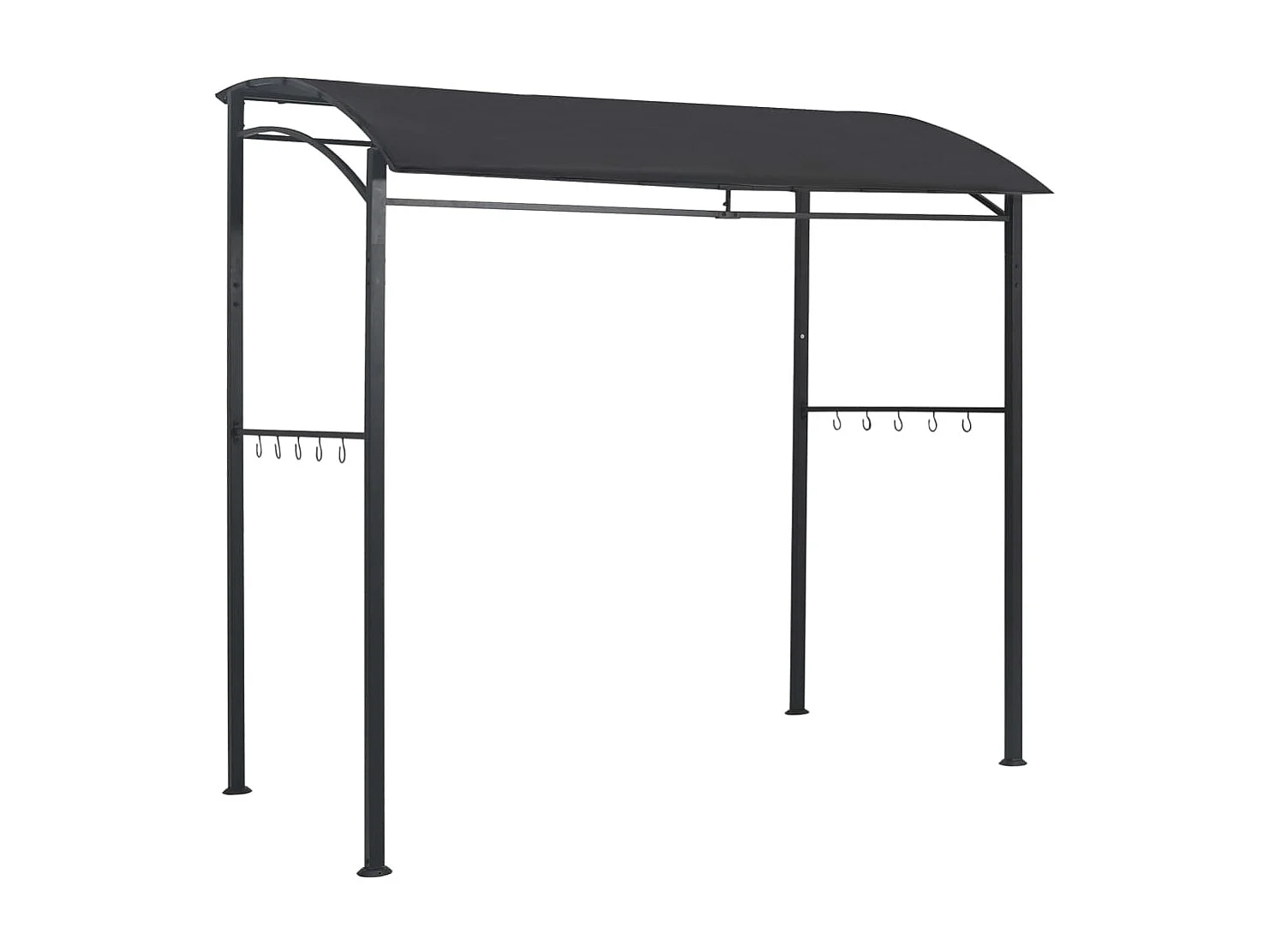 Gazebo de churrasco 215x150x220 cm aço antracite