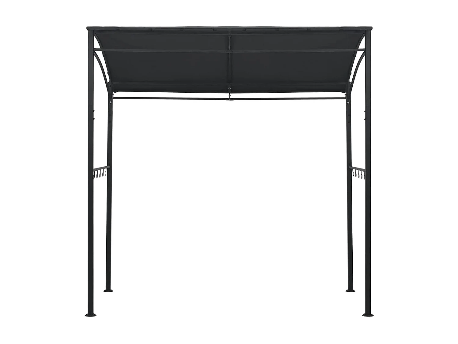 Gazebo de churrasco 215x150x220 cm aço antracite
