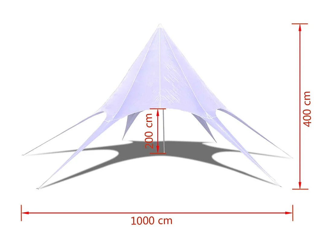 Tente de jardin en forme d'étoile 10 m