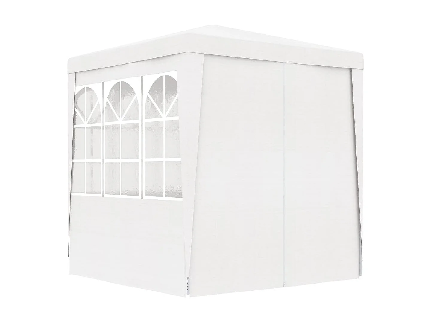 Tente de réception avec parois latérales 2,5x2,5m Blanc 90 g/m²