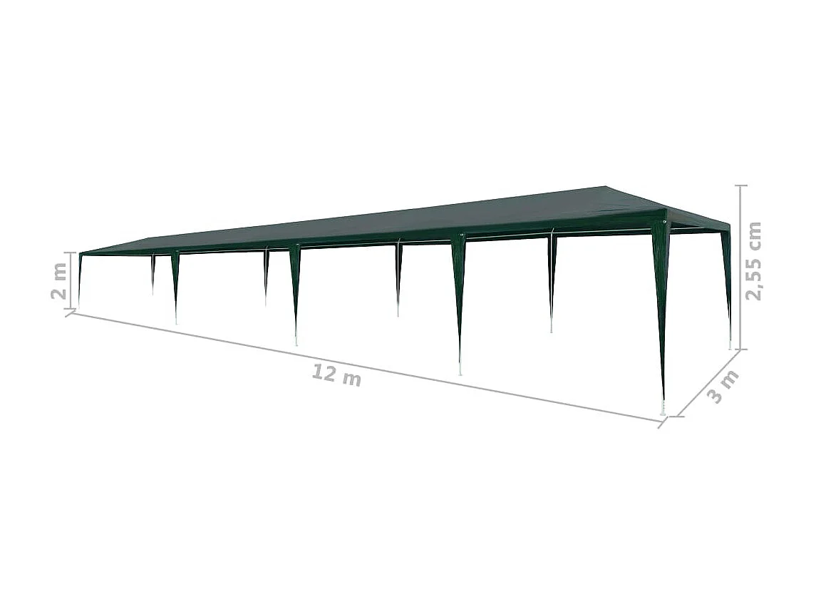 Gazebo/tenda de jardim com cortinas, 3,5 x 2,7 m