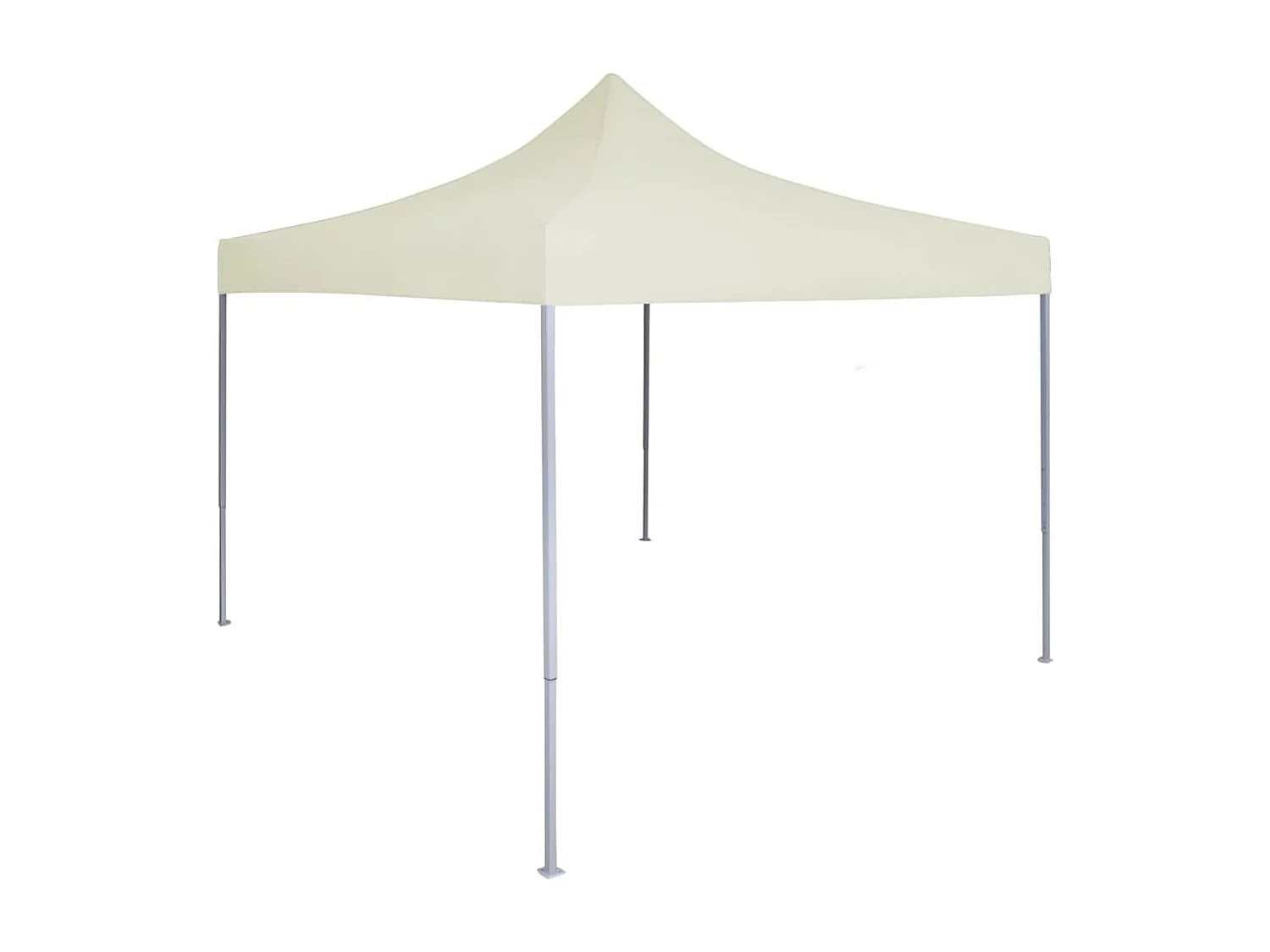 Gazebo Professionale Pieghevole 2x2 m in Acciaio Crema