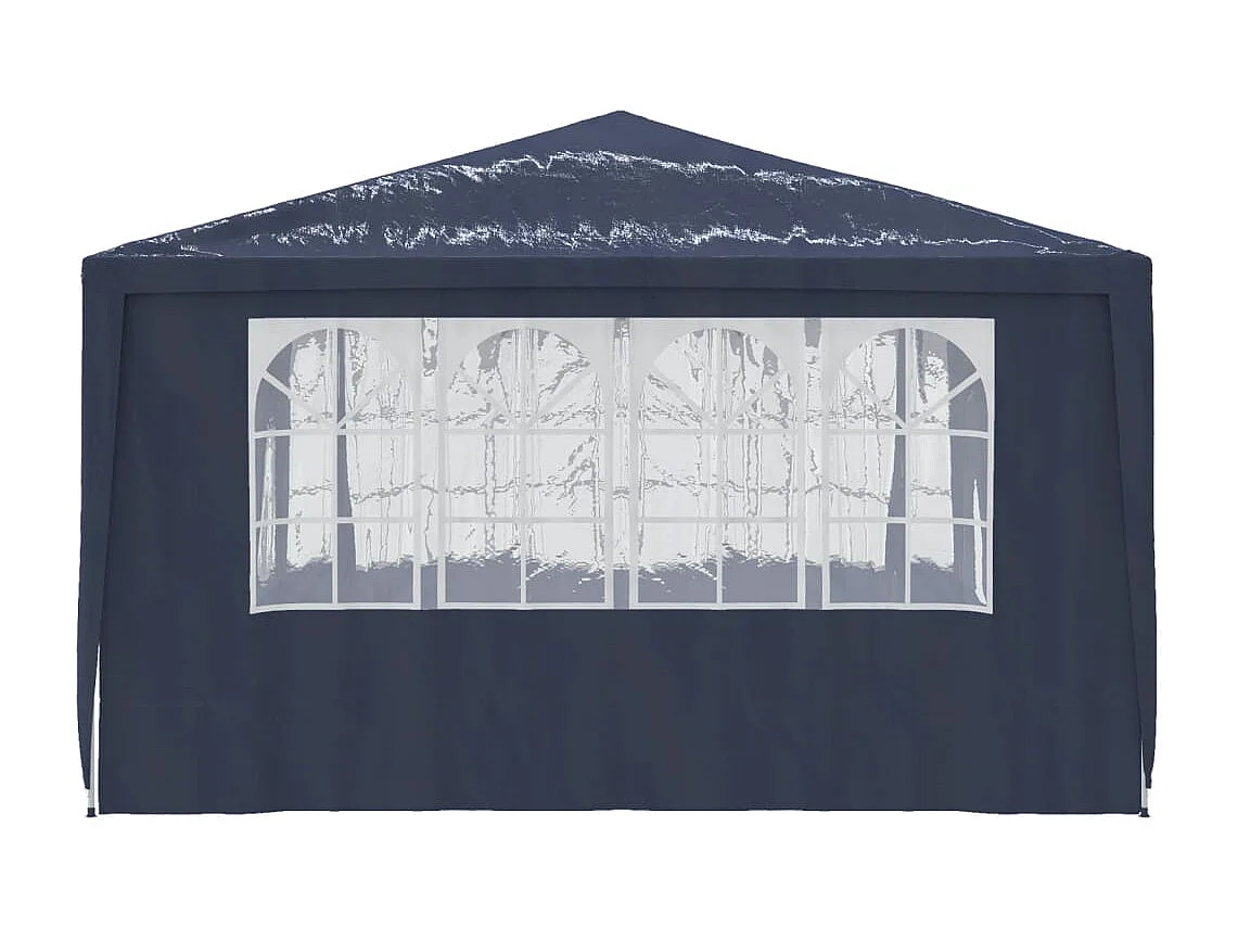 Tente de réception avec parois latérales 4x4 m Bleu 90 g/m²