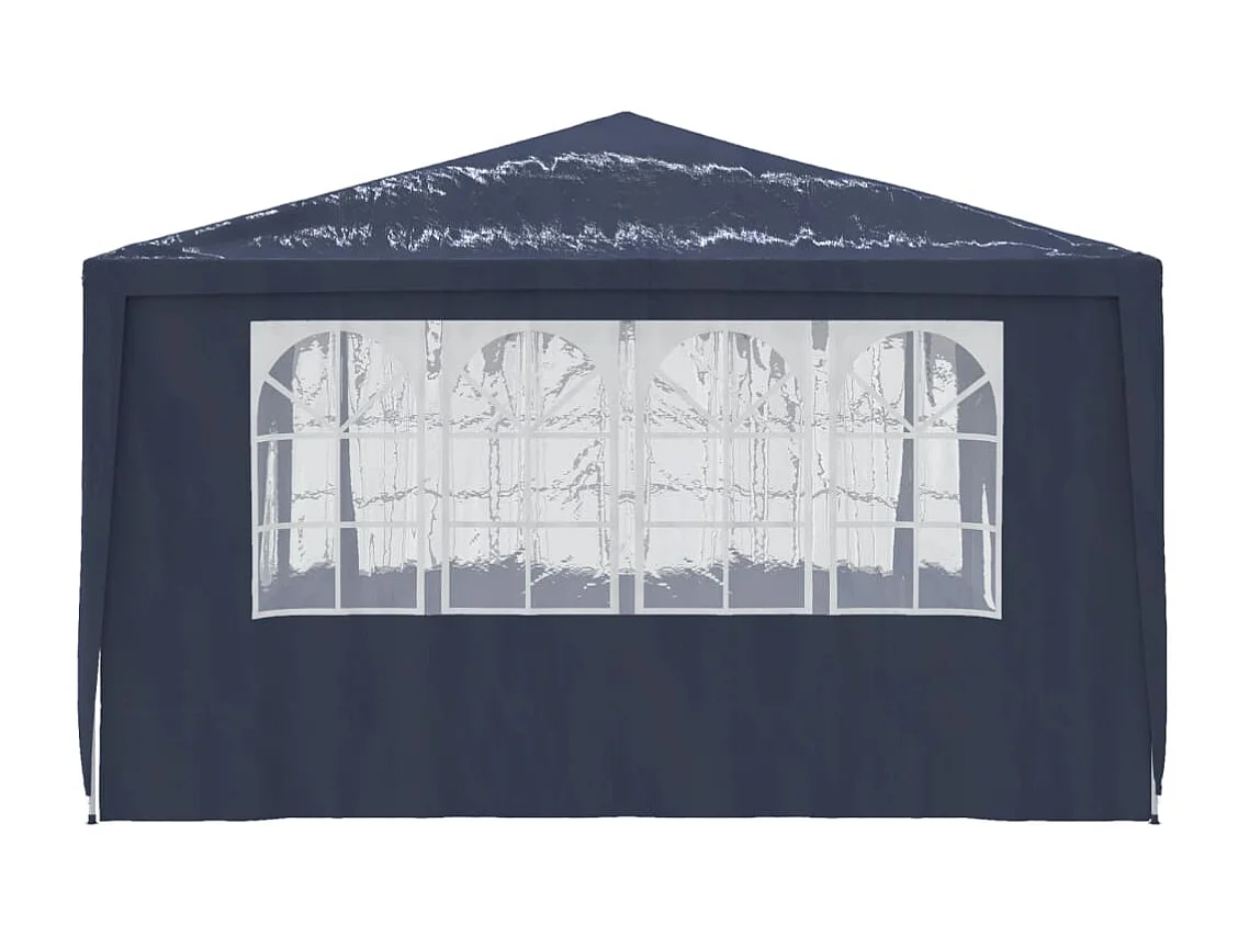 Tente de réception avec parois latérales 4x4 m Bleu 90 g/m²