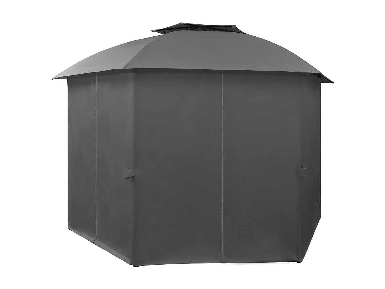 Chapiteau tente de jardin avec rideaux Hexagonal 360 x 265 cm
