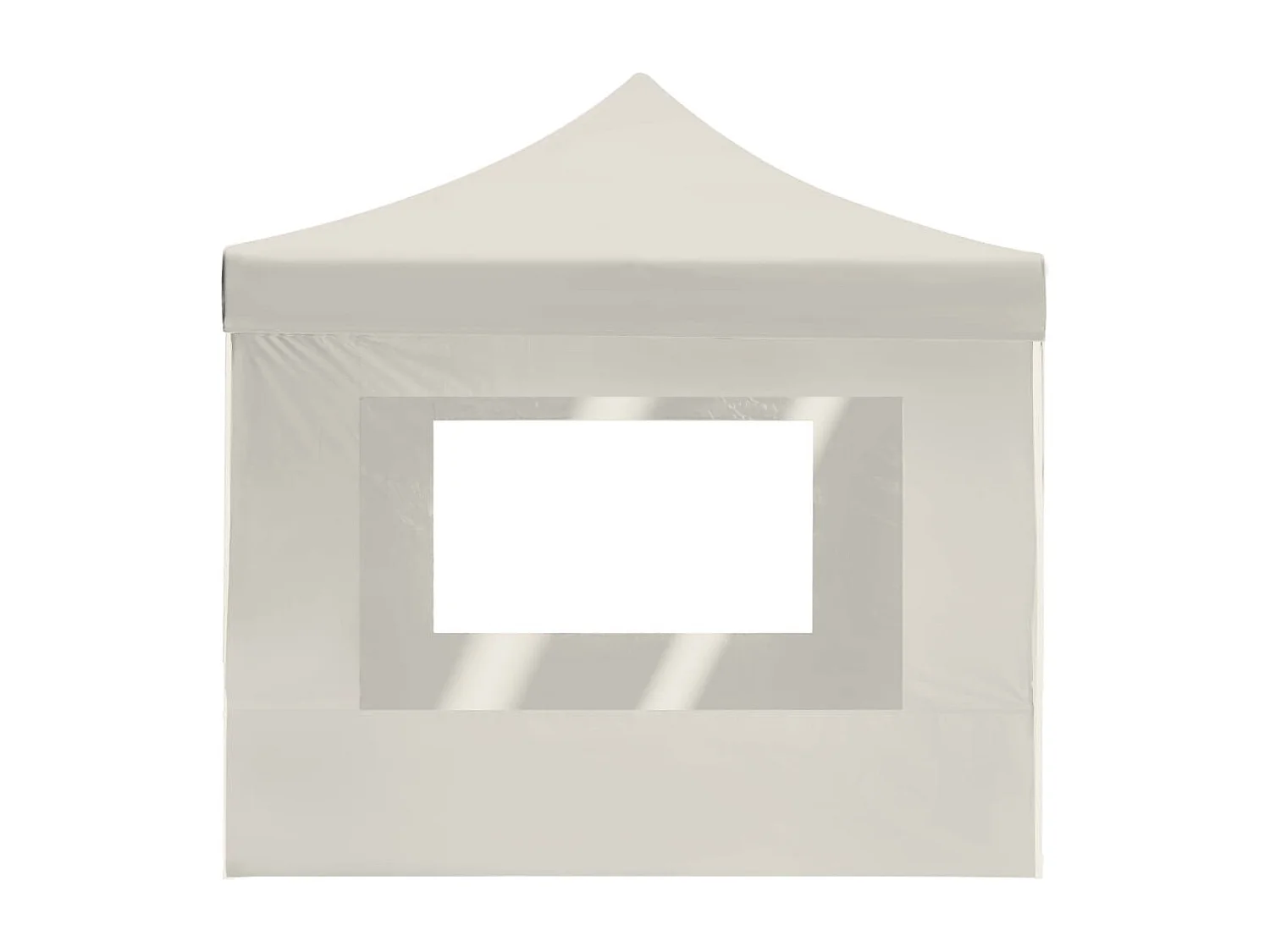 Profi-Partyzelt Faltbar mit Wänden Aluminium 4,5x3 m Creme