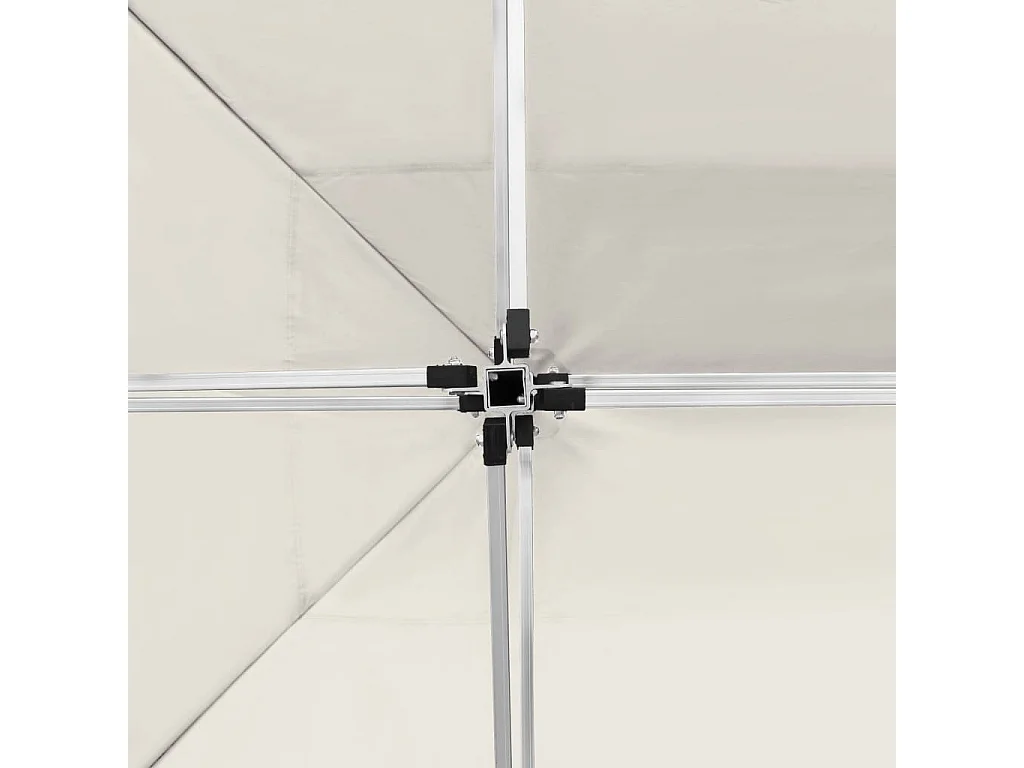Profi-Partyzelt Faltbar mit Wänden Aluminium 4,5x3 m Creme
