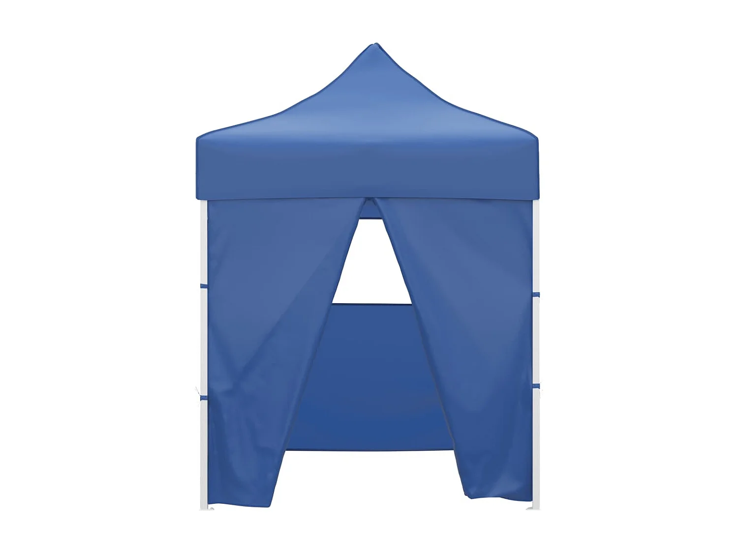 Tente de réception pliable avec 4 parois 2x2 m Acier Bleu