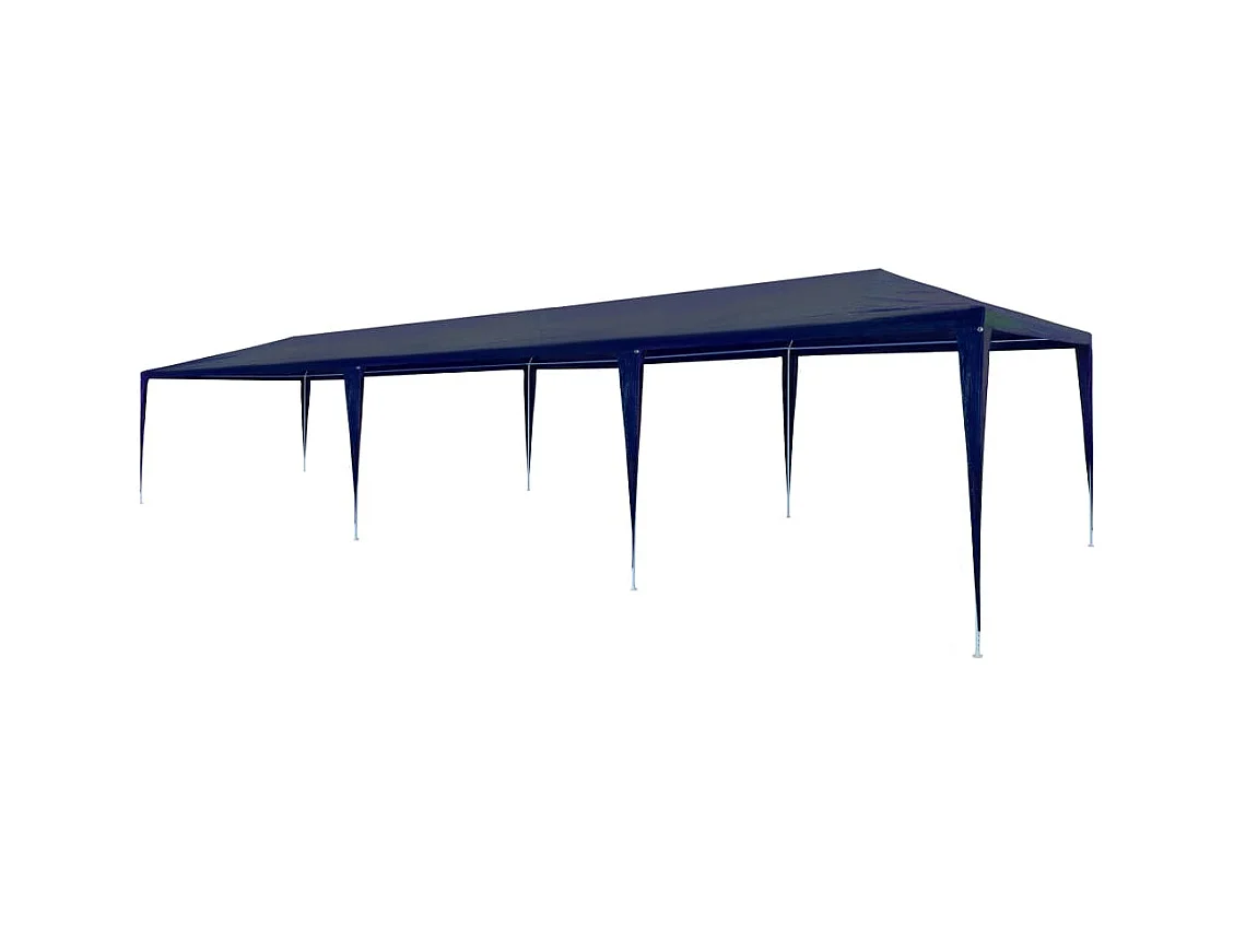 Tente de réception 3x9 m PE Bleu