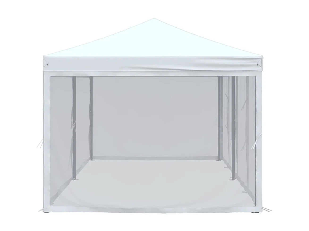 Tente de réception pliable avec parois Blanc 3x6 m